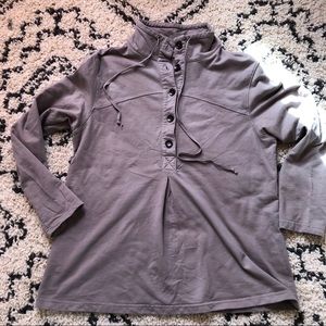 Gray Funnel Neck Sweatshirt XL